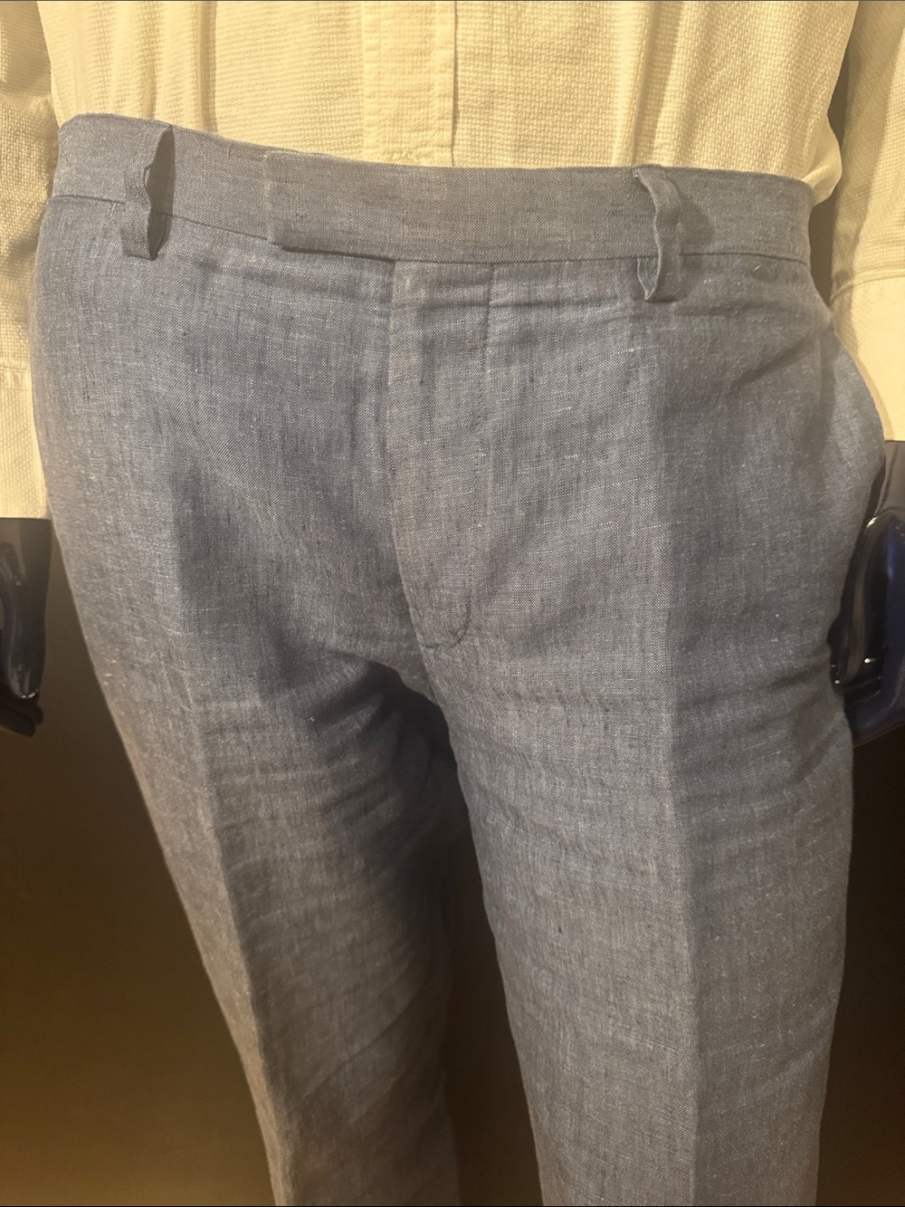 Banana Republic Slim Light Blue Linen Two-Button Suit - Picture 6 of 7